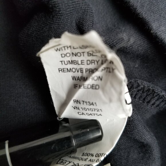 LL Bean Womens Black Cotton V Neck Tee XL Casual Relaxed Fit 3/4 Sleeve Capsule - Picture 7 of 10